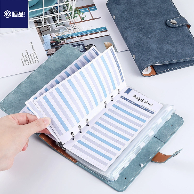 Caderno de cadernos personalizável A6 em Couro PU com impressão em encadernador