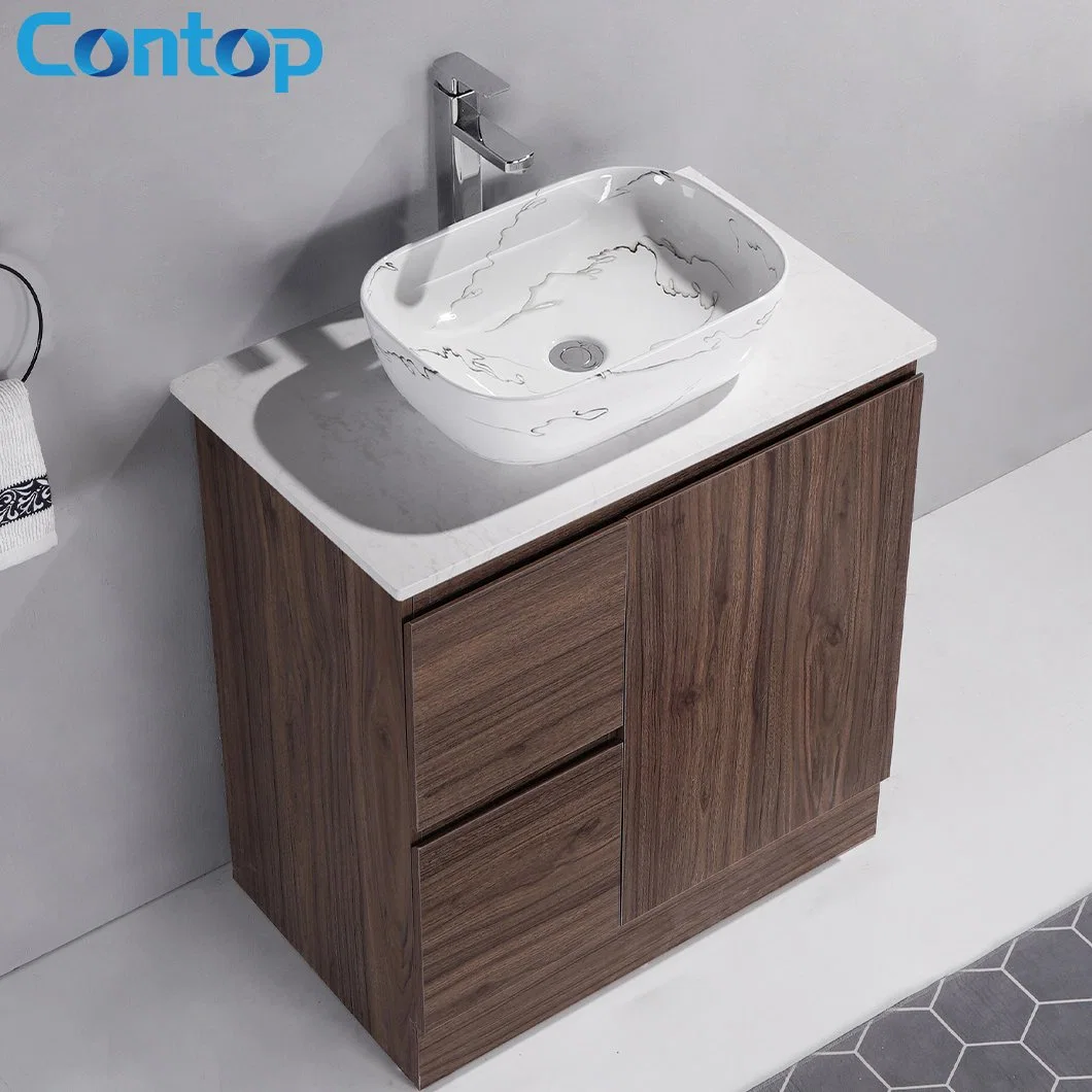 Diseño moderno cuarto de baño de lujo en el cuarto de baño muebles de madera vanidad