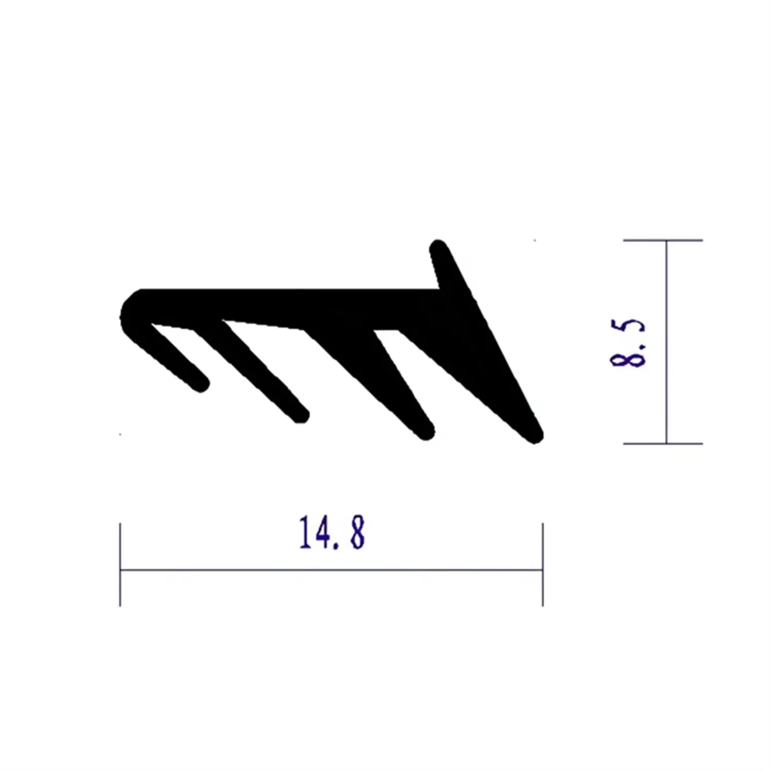 Factory Aluminum PVC Door Seal Strip PVC TPV Material Sealings