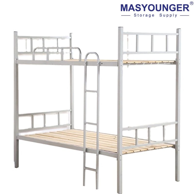 Metal Frame Dormitory Bed Bedroom Furniture Steel Bunk Bed for Kids Students/Workers