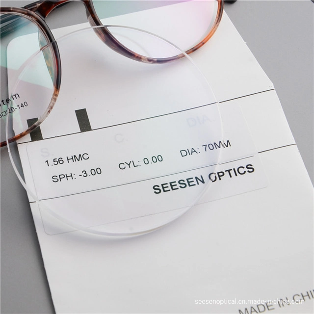 Brillenoptik Optische Linsen Mittelindex Cr39 1,56 Nk55 Monomer Einfach Vision Lens Augenlinsen