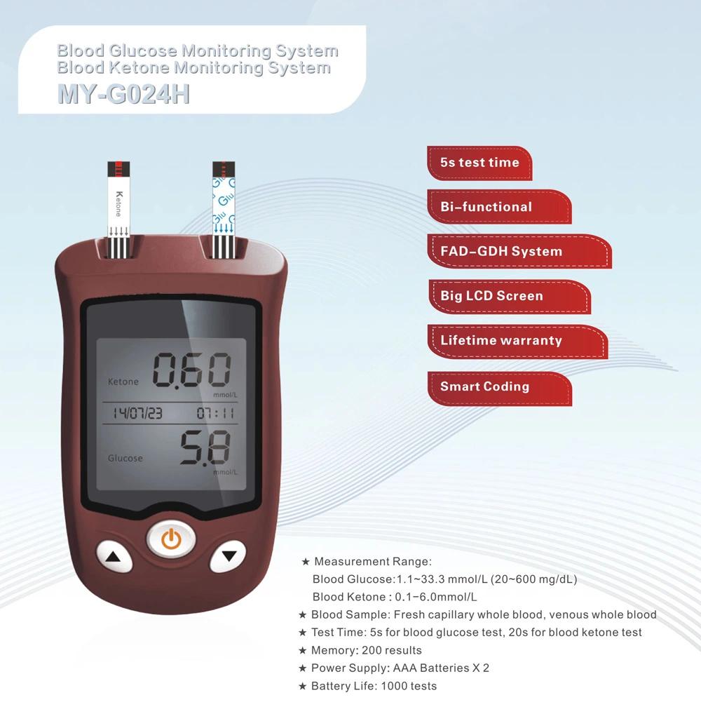 Medical Sugar Ketone Monitoring System Diabetes Testing Meter Precio