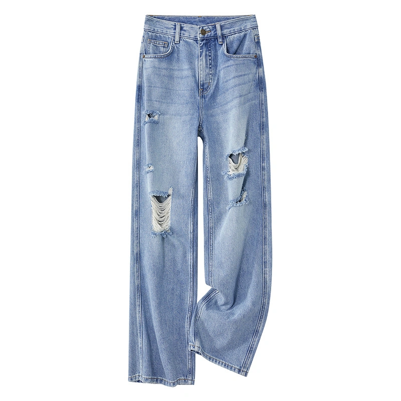 Ganzverkauf qualitativ hochwertige Custom Casual Denim gerissen Jeans Hose für Frauen