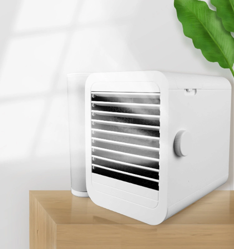 portable Mini Air Cooler with Adjustable Fan Speed Built-in Battery and Anion