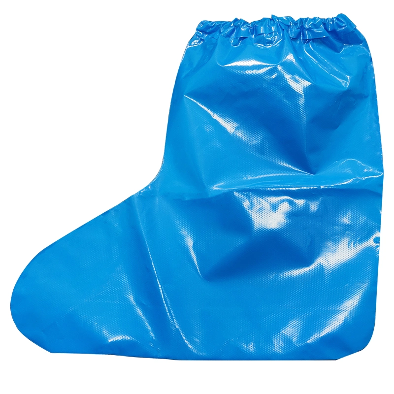 Low Price Waterproof Anti Skid PE Blue Disposable Plastic Shoe Cover Disposable Snow Boot Cover Unisex