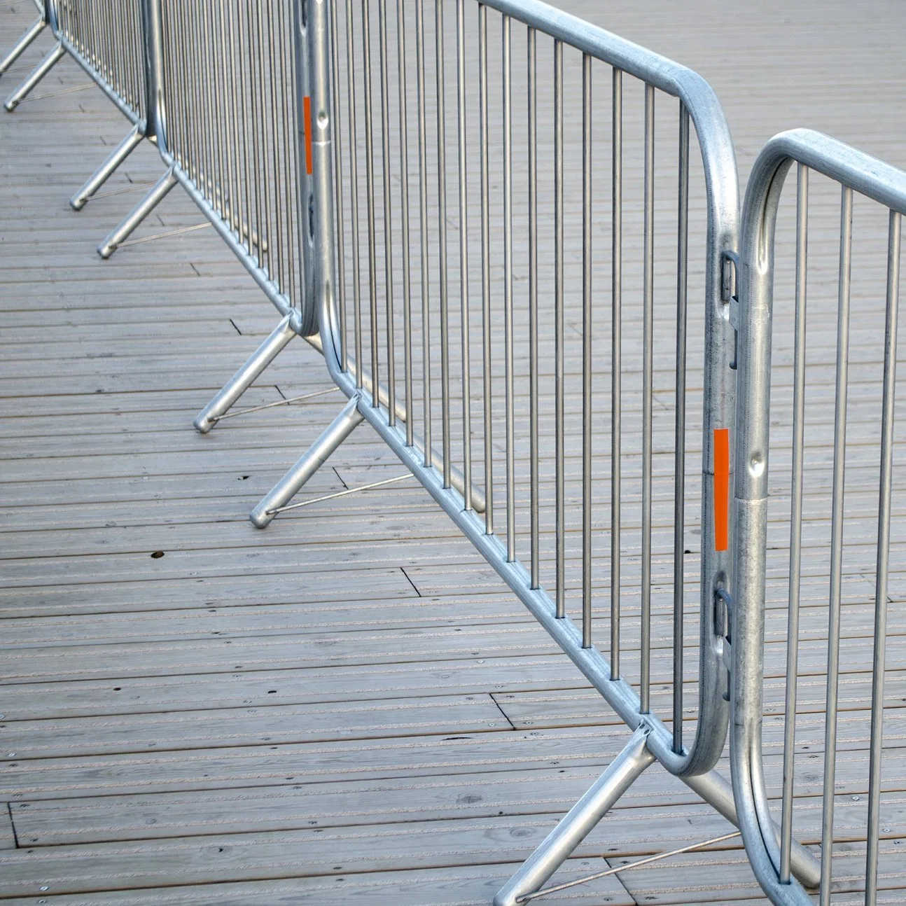 Concerto galvanizado barreiras de controlo de multidões de metal usados no Exterior da Parede Gabião Galvanizado Barricade Barreira de Segurança Temporária Barreira pedonal da Barragem Portátil