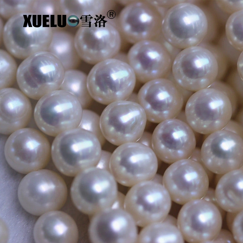 7/8mm AA Grade Cheap Round Real naturel de qualité moyenne cultivée de véritables perles d'eau douce pour necklace (XL180094)