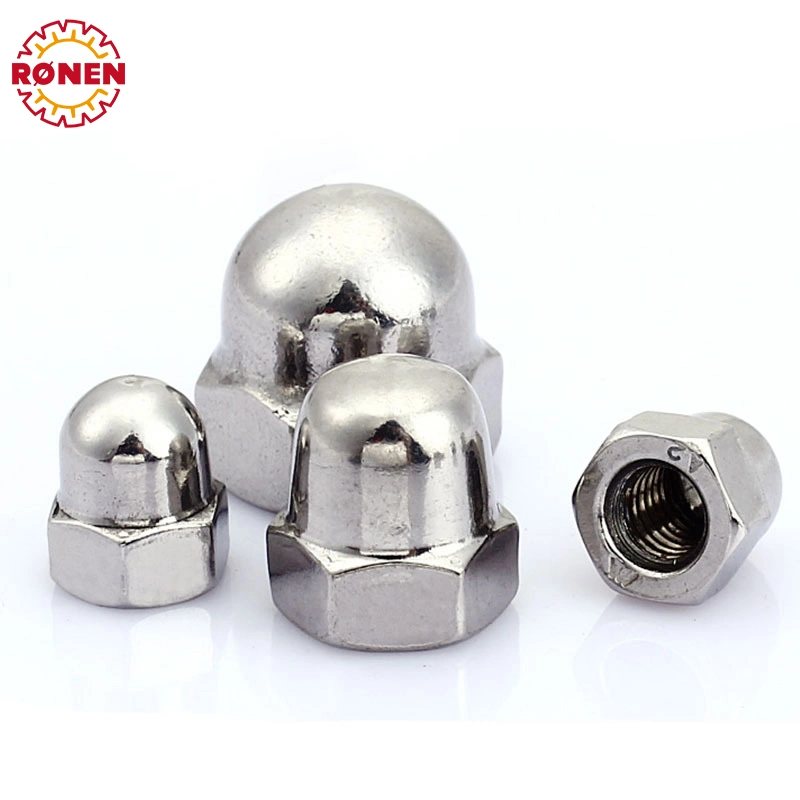 Stainless Steel Wooden Furniture Screws Insert Ball Flat Cap Nut