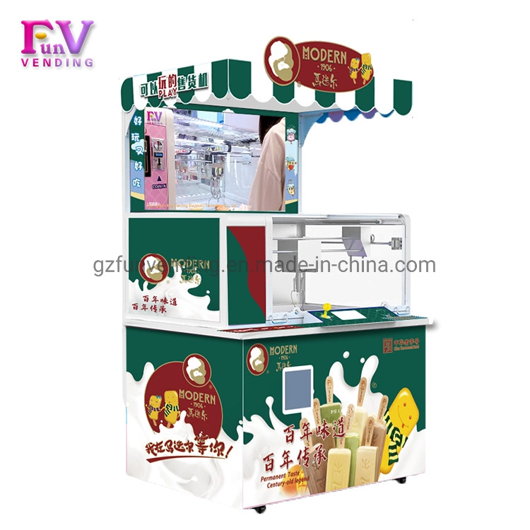 China Supply Multiple Payment Methods Operated Professional Claw Ice Cream Vending Machine