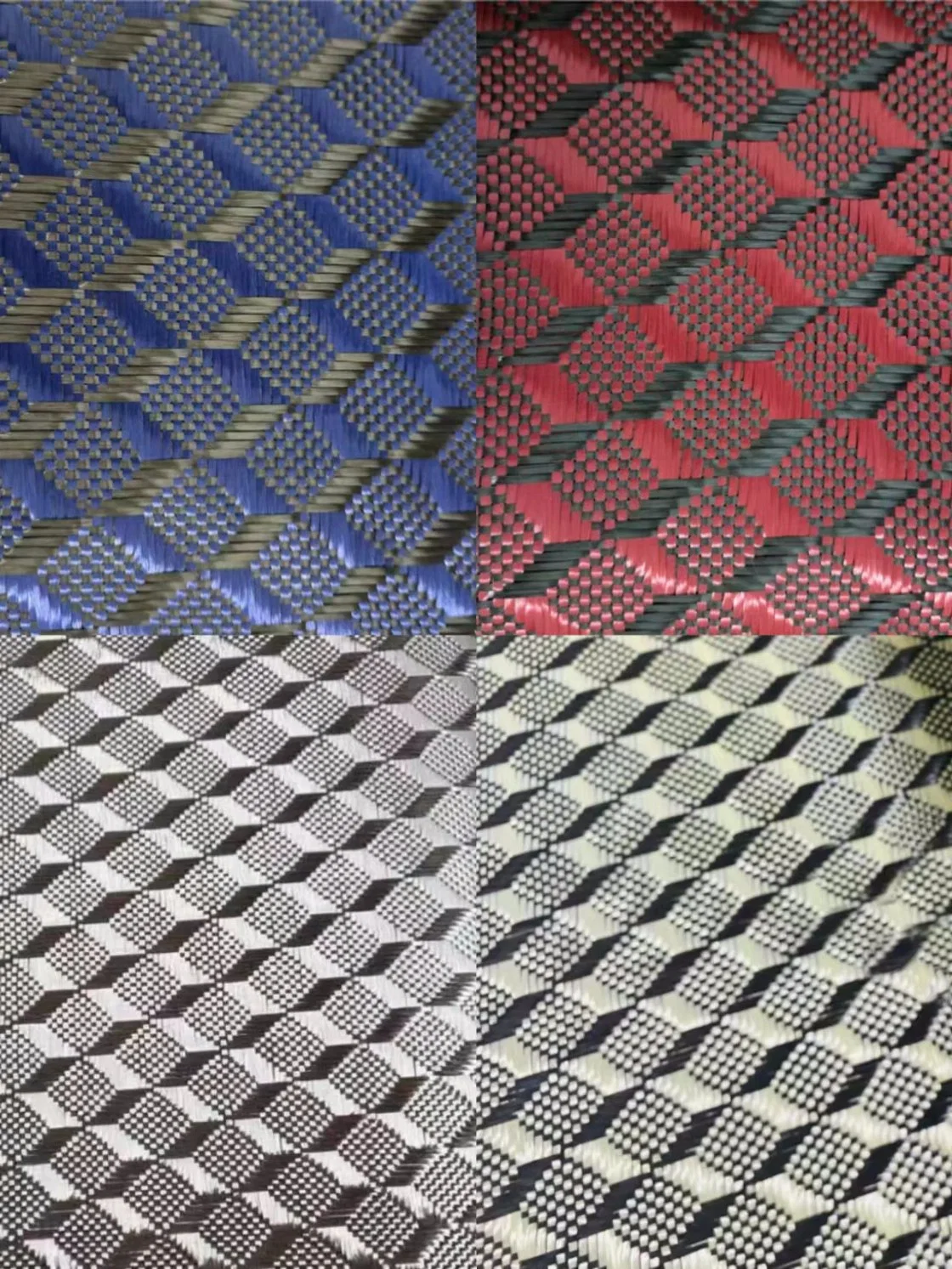 3K 240GSM 3D Cube Shape Weave Carbon Fiber Jacquard Fabric Cloth Carbon Fiber Aramid Fabric