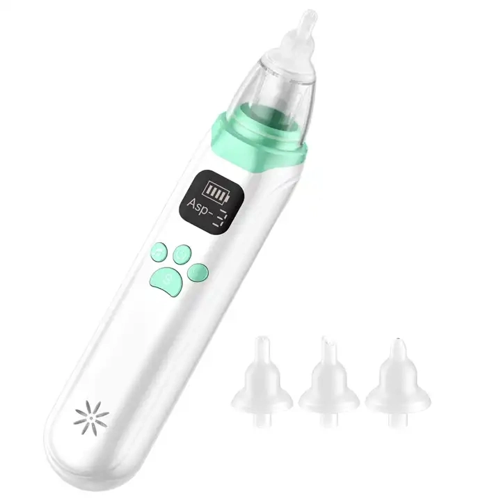 Aspirateur nasal pour bébé 500 mAh rechargeable 3 engrenages réglables à chaud