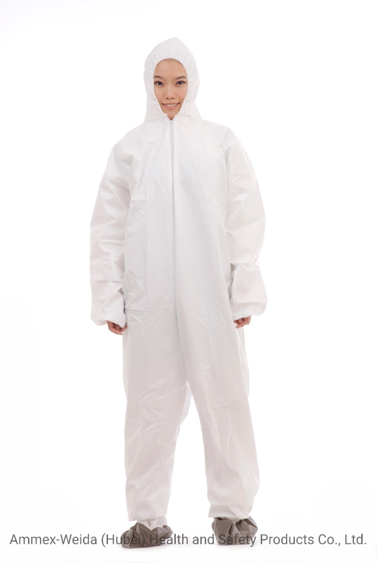 Disposable Use Non-Woven Coverall with Hood Offering Excellent Protection Disposable Protective Clothing