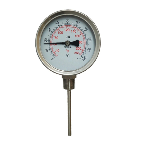 4inch Bottom Type Bi-Metal Temperature Gauge