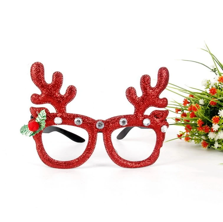 Holiday Glasses Cute Felt Christmas Glasses Frame Seasonal Themed Christmas Party