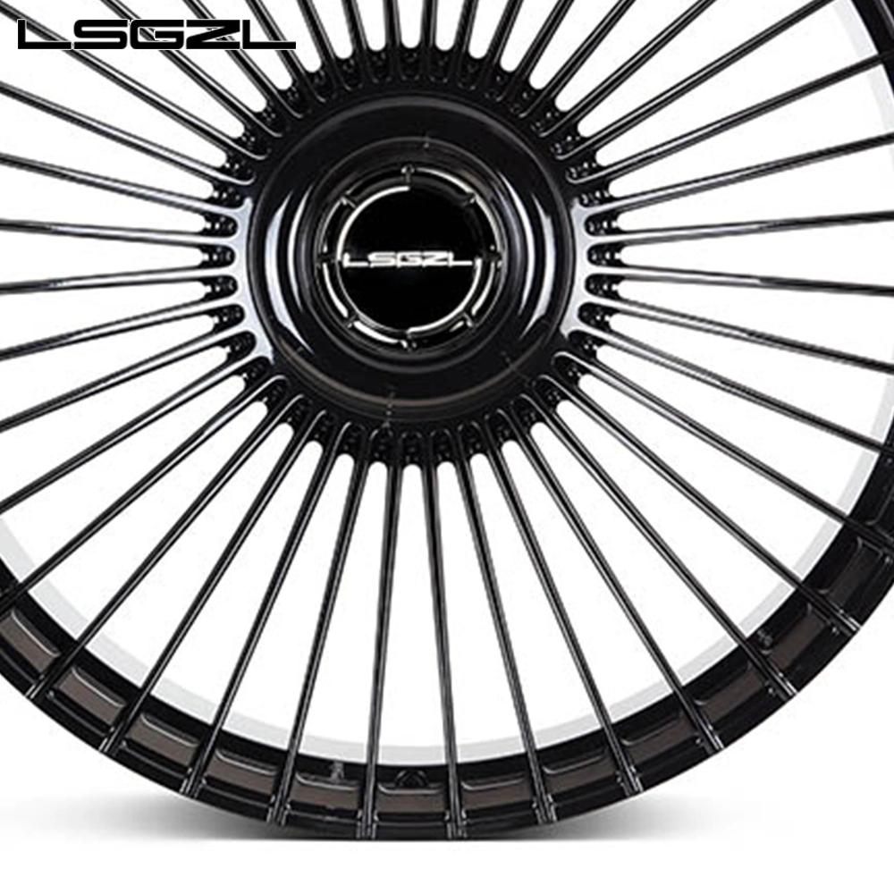 Custom Monoblock Forged Wheel Gloss Black Multi Spokes for Benz BMW