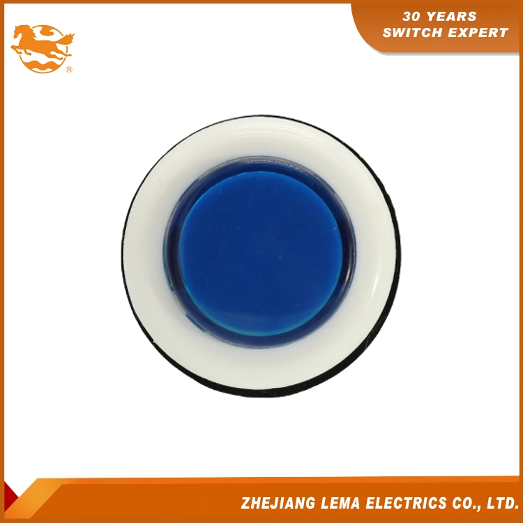 IP40 Protection Level Blue Plastic Push Button Switch Pbs-001