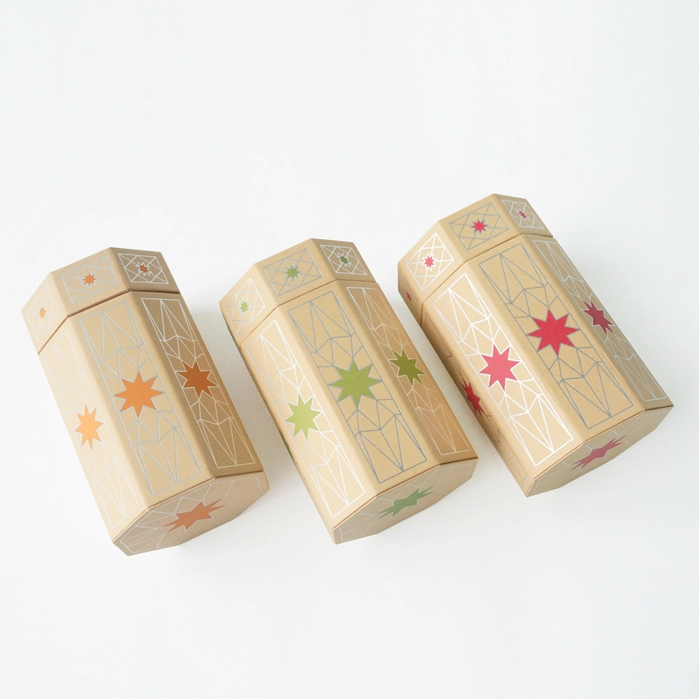 Custom Printing Paper Cardboard Box Hexagonal Box Cylinder Tea Box