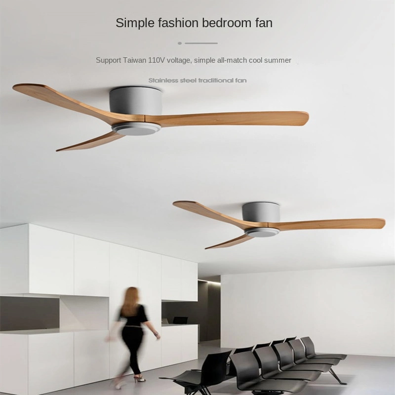 LED Ceiling Fan Light Solid Wood All Copper DC Big Size Fan Lamp Remote Control Best Price Fans