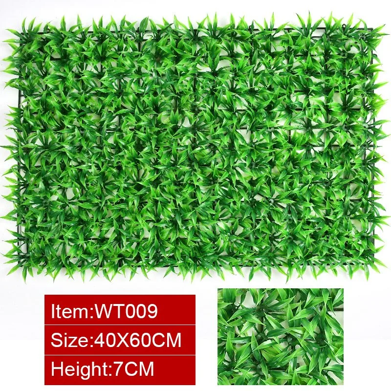 40X60cm Foliage Decoration Backdrop Panel Green Artificial Grass Wall