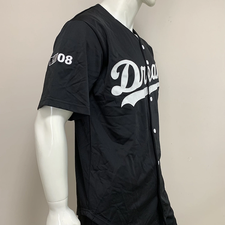 Custom Tackle Twill Applique Baseball Jersey Breathable Baseball Shirt