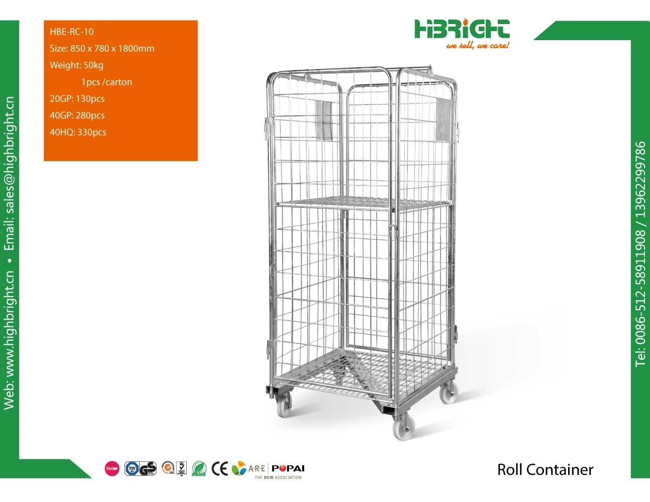 Warehouse Storage Laundry a Frame Roll Cage