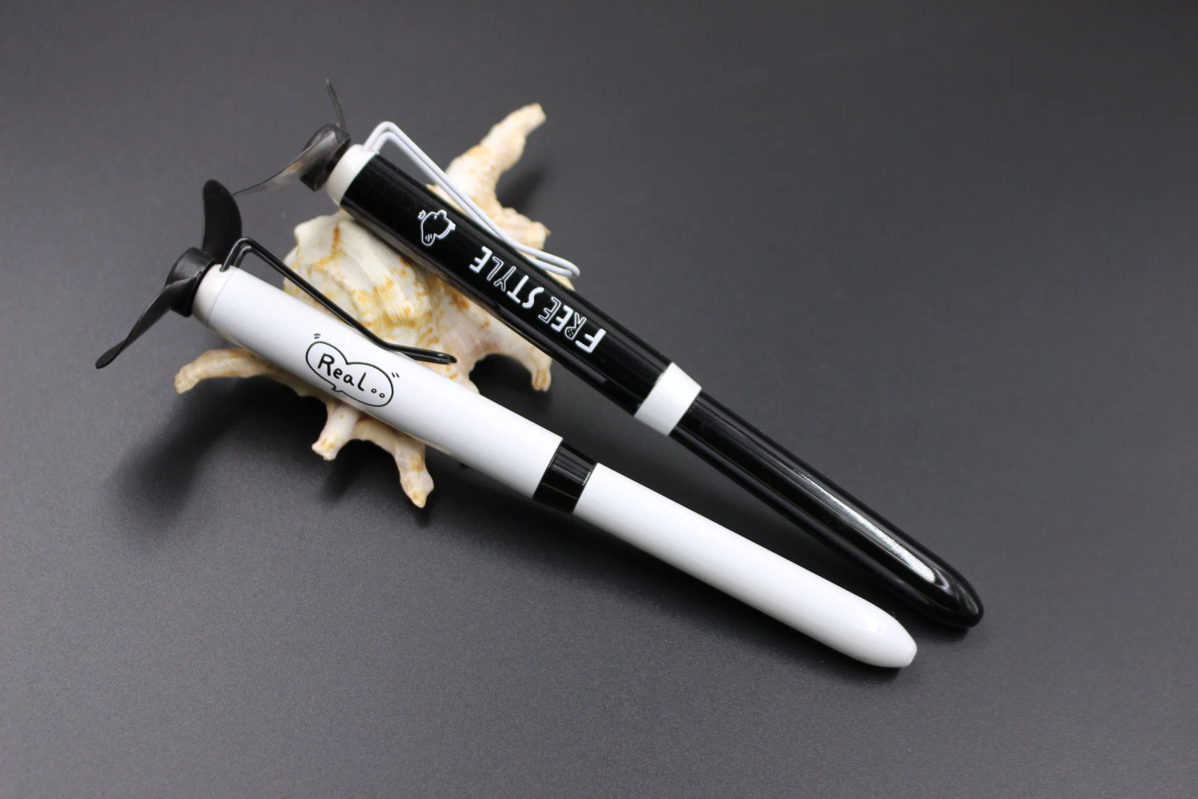 Newest Mini Fan with Metal Ballpoint Pen Multi-Function Electronic Pen Fashion Fan Pen Ball Pens