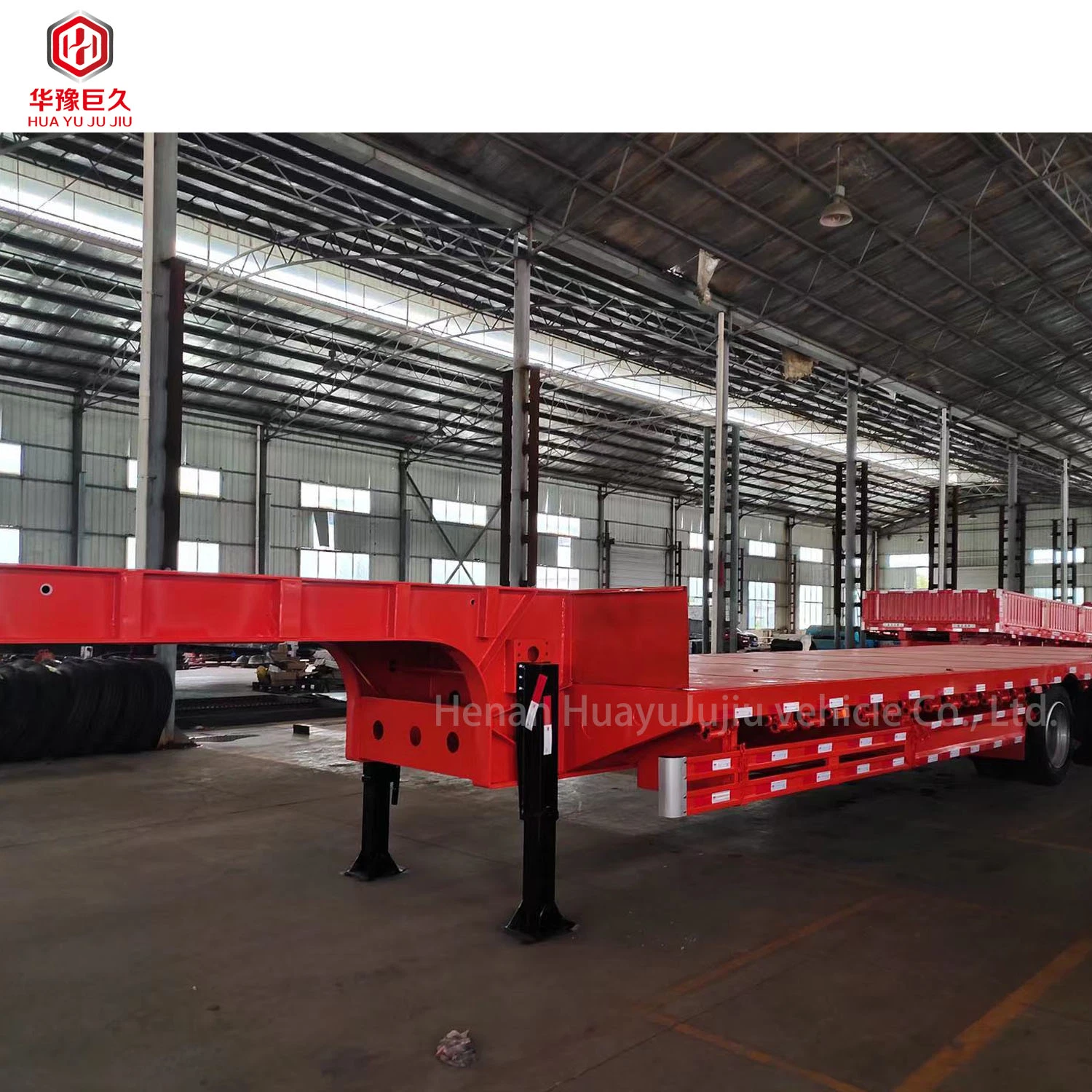 60 Ton Lowboy Deck Semi Truck Trailer para la venta