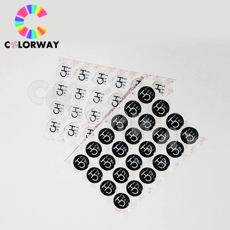 Custom Print Decorative Round Adhesive Clear Dome Epoxy Sticker