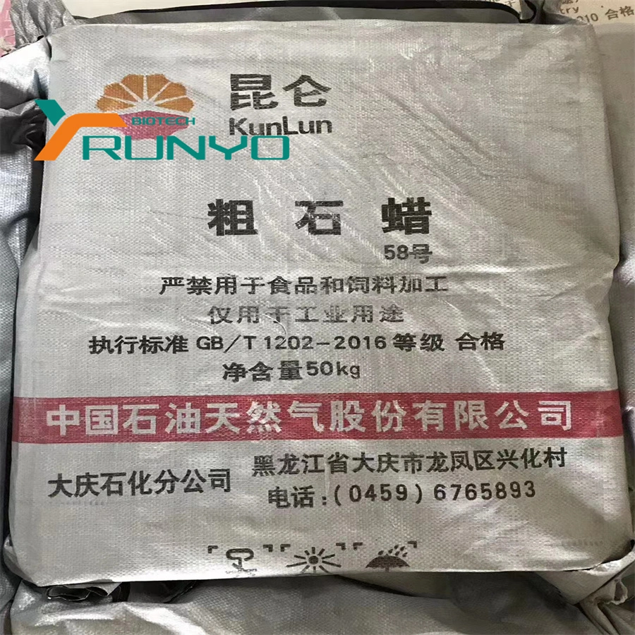 Kunlun Crude Paraffin Wax Cr58 for Canvas/Candle Making