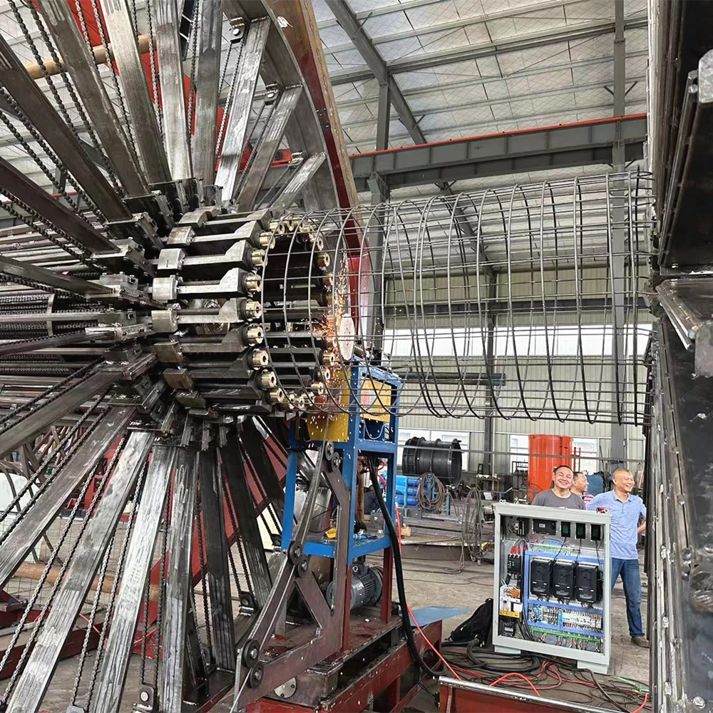 El tubo del cilindro de la barra de concreto reforzado de la jaula de equipos de soldadura del tubo de concreto máquina