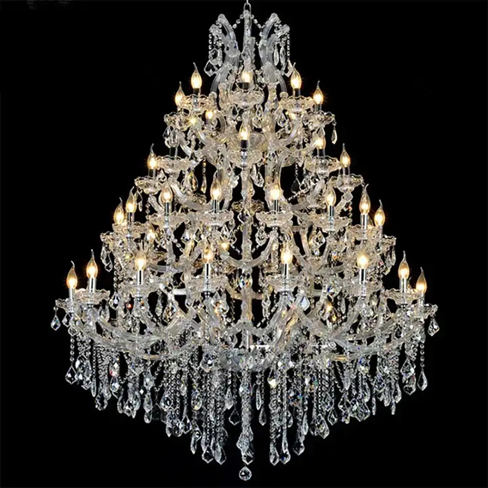 Modern Pendant Light Custom Large Project Hotel LED Crystal Chandelier Pendant Lamp