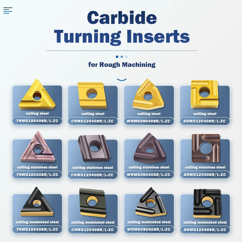 Оригинальные токарные инструменты для токарной обработки карбида ножа ZCC Tnmg160408r-S Ybc251 черновая обработка Поворотные вставки
