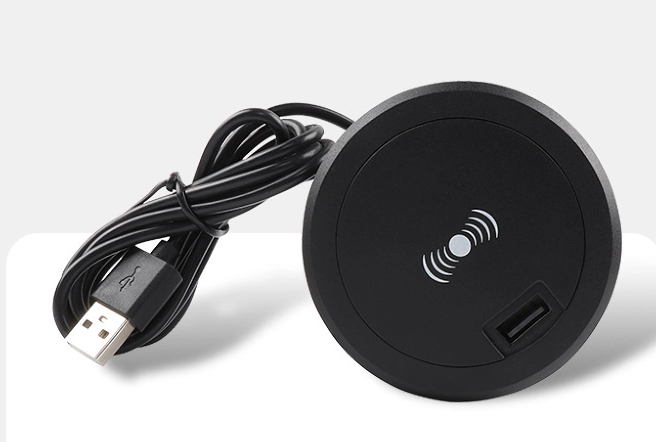 Smart Home Accessories Embedded Wireless Charger with C-Port and QC-3.0 USB Port