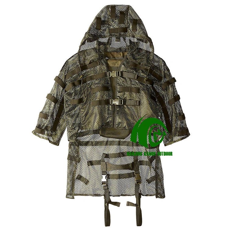 Kango Tactical Ghillie Suit for Paintball and CS Game Outdoor Shooting and Hunting Mesh Ghillie Suit