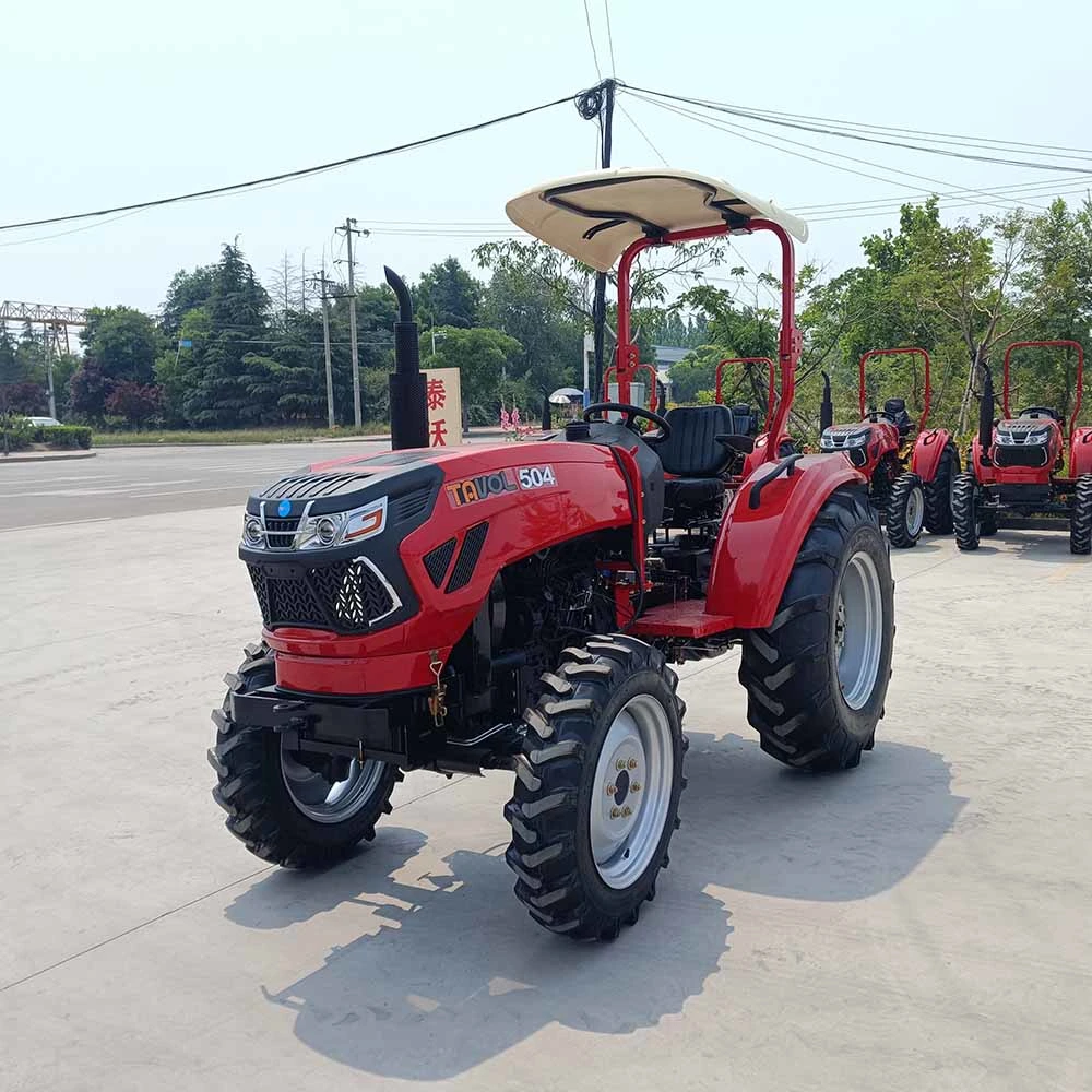 50HP Sunshade Canopy 8+8shuttle Shift 14.9-24 Tyre Red Farm Wheel Tractor