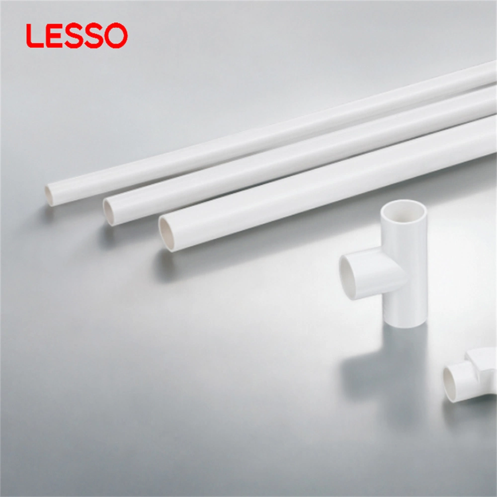 Lesso Fireproof Moist Resistance Durable 16 20 25 32 40 50mm Flexible Electrical PVC Conduit Pipe Price