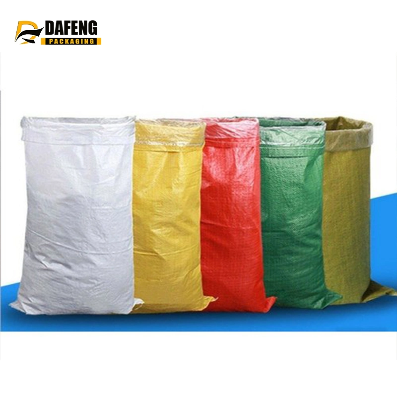 Impressão personalizada de boa qualidade saco de 25 kg saco de 50 kg Embalagem de PP Saco de farinha de arroz Embalagem Cor de saco PP para impressão Woven Bag
