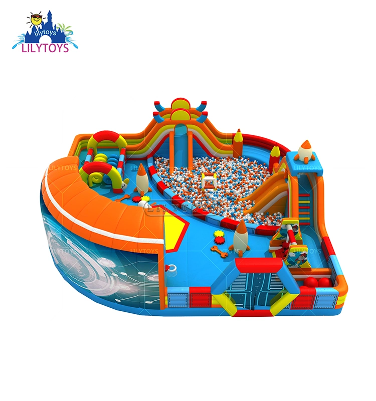 Inflatable Indoor Funcity Inflatable Moving Trampoline Park Inflatable Large Amusement Park for Kids Adult