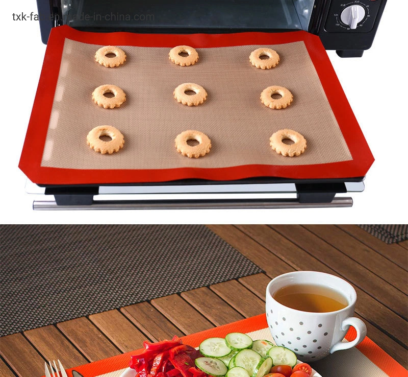 Food Grade Heat Resistant Fiberglass Silicone Baking Pastry Mat for Kitchen Cooking