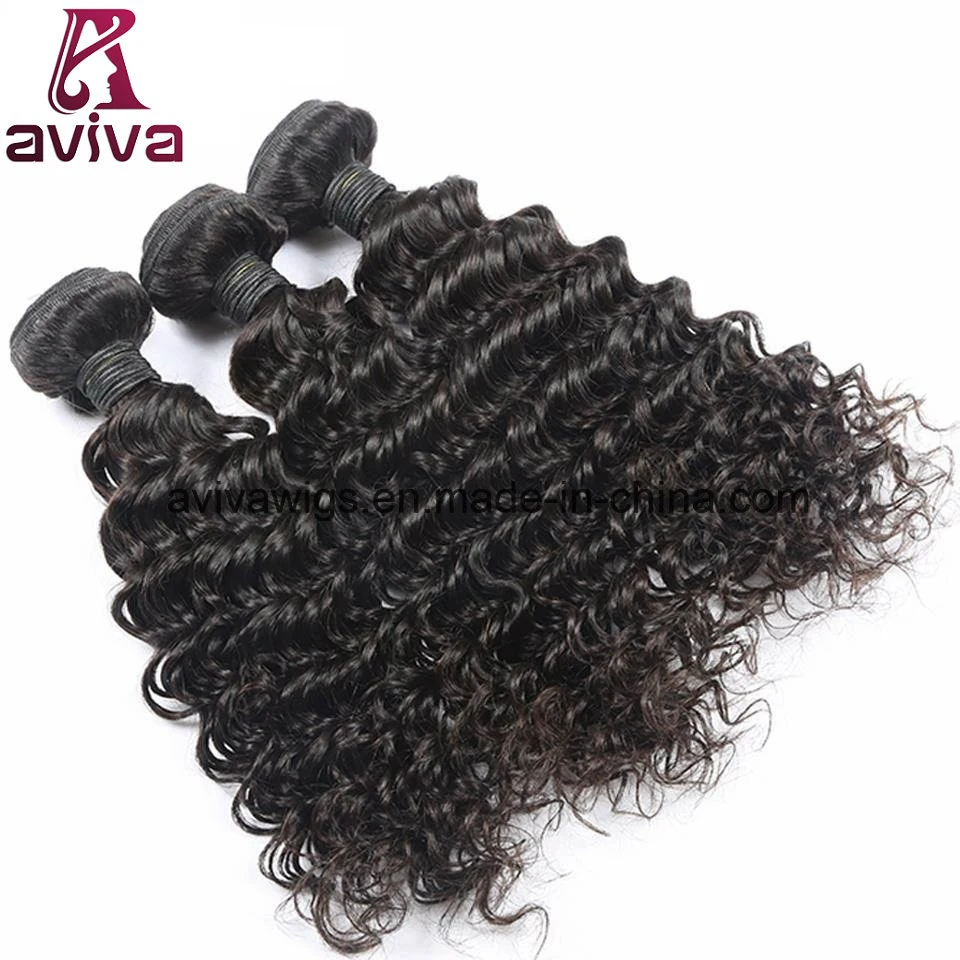 Vierge naturelle péruvienne d'onde Profond Hair Extension