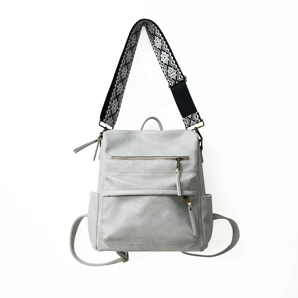 حقيبة ظهر جديدة طراز تصميم [بو] كمبيوتر محمول حقيبة ظهر [Multifunction] مدرسة حقائب حقيبة أنيقة Crossbody