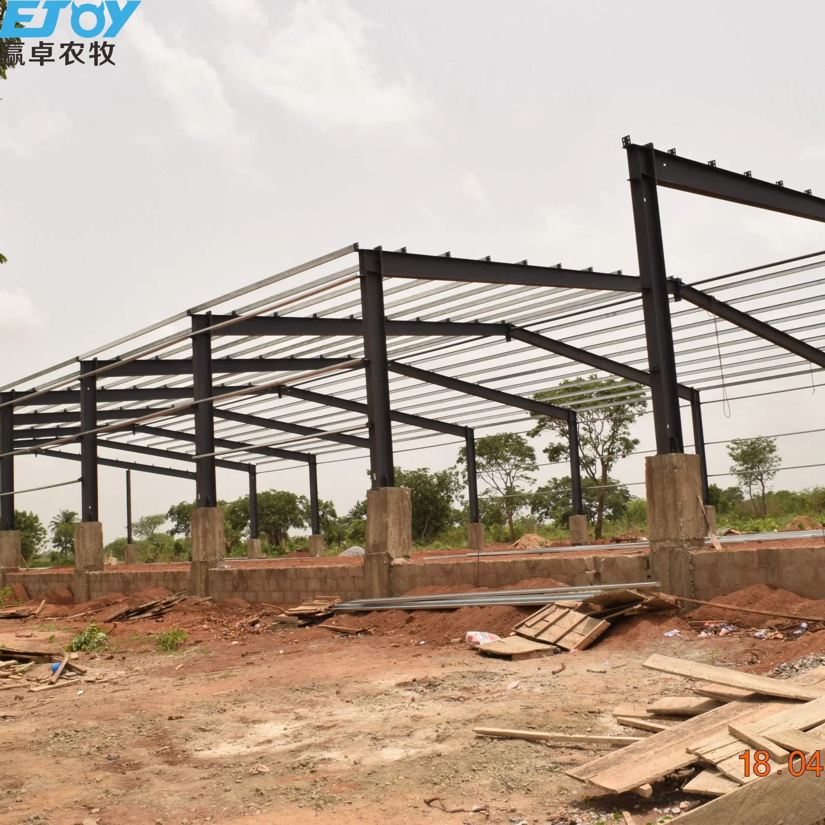 Steel Structure Poultry Farm House Construction with Full Set Poultry Farm Equipment