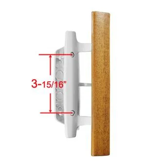 Roble Madera Interior Pull mortise exterior Mango de patio sin llave con Bloqueos de cierre