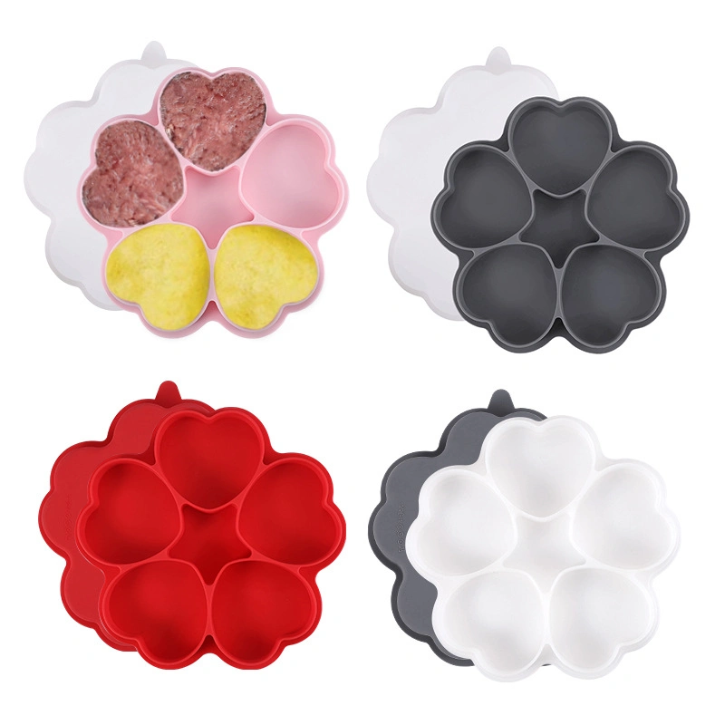 Silicone Multiple Burger Shape Mold, Meat Slider Shape Trays Beef Storage Containers