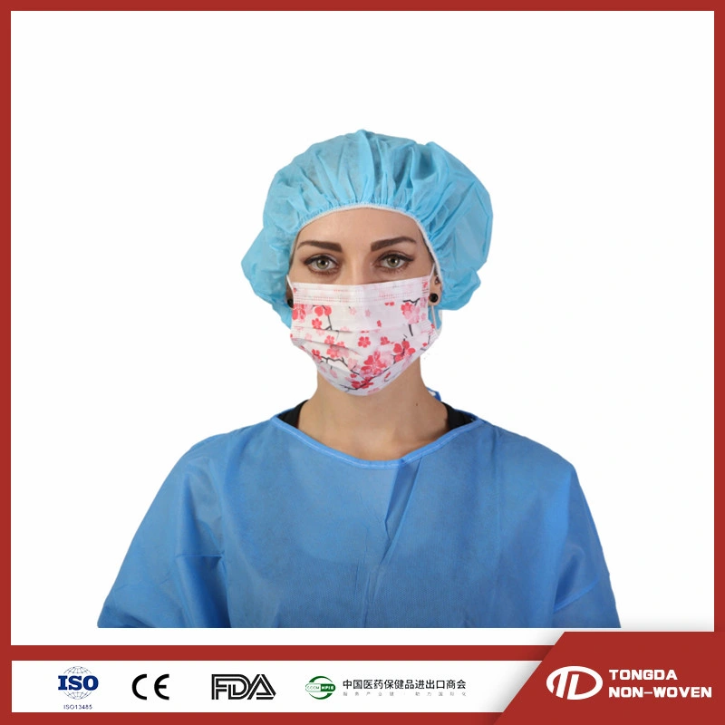 CE ISO White List Factory Cheap Price Nonwoven 3ply Disposable Face Maskes Design