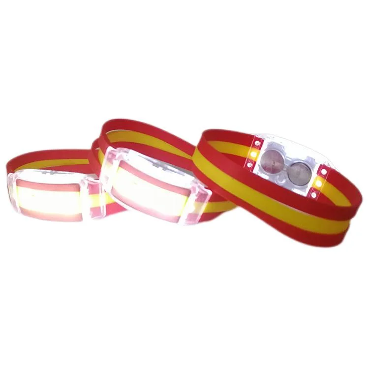 Benutzerdefinierte Flagge Druck Festival Lichter LED Armband für Promotion-Event Armband