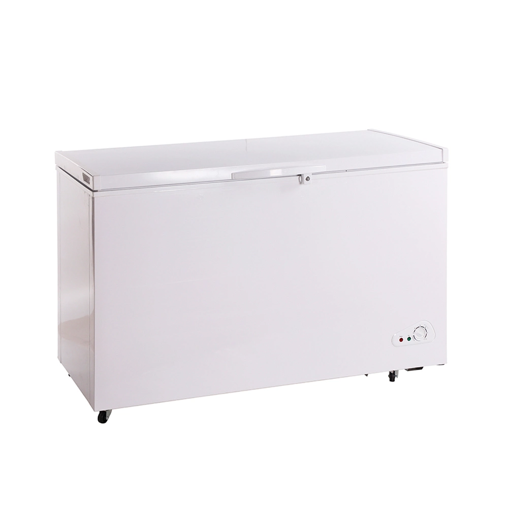 Hot Selling 318 Liter Household Single Door Chest Freezer Top Open Freezer with Inside Condenser