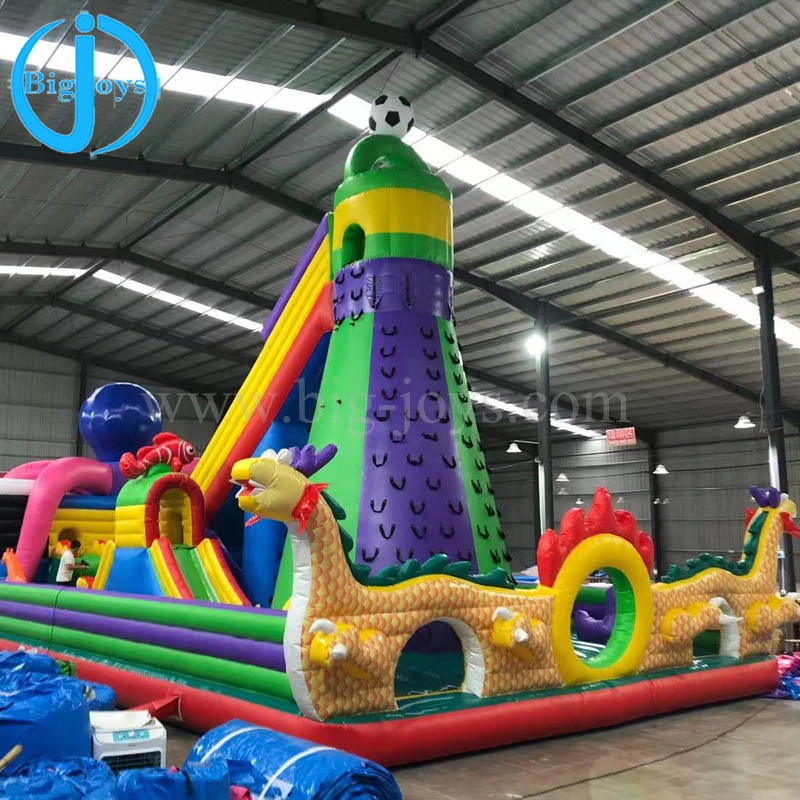 Promoción de acciones Big Inflatable Jump Bouncer Slide para la venta