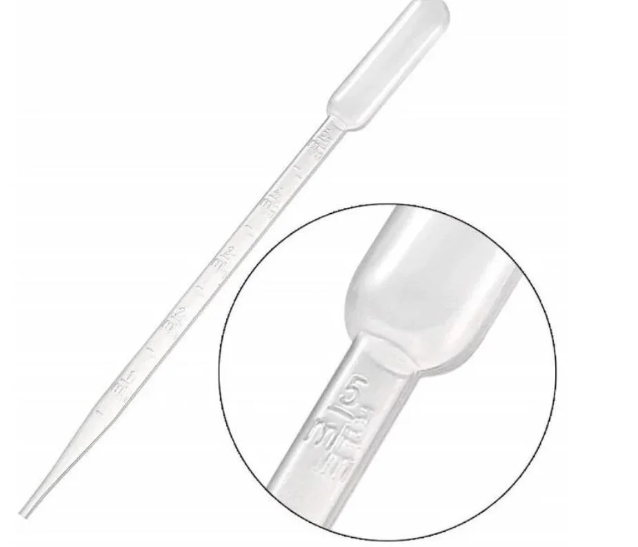 5ml Large Bulb Transfer Pipettes with Graduation to 1ml