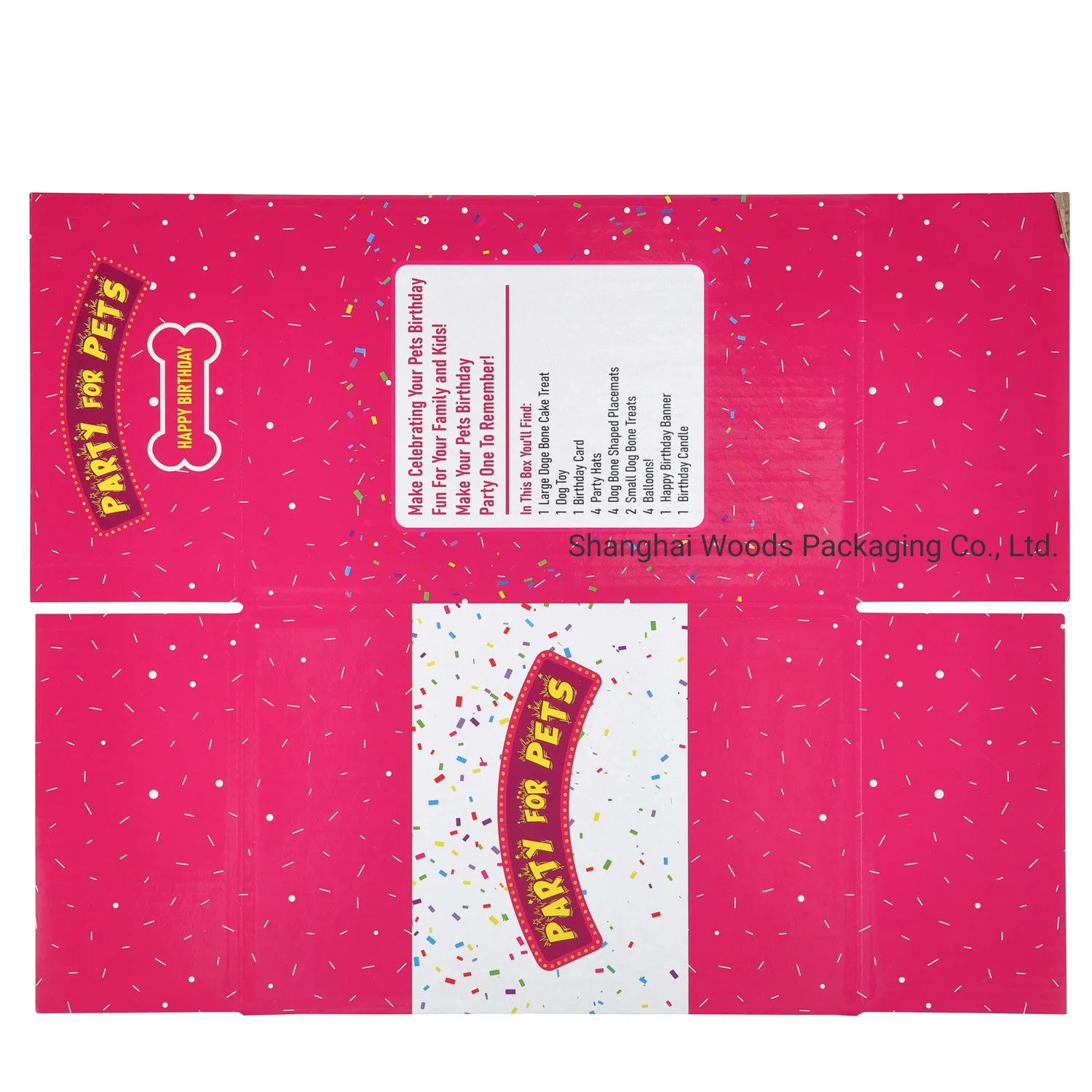 Embalagem de mercadorias transporte rosa Caixa de papel biodegradável Eco-Friendly papel ondulado RSC